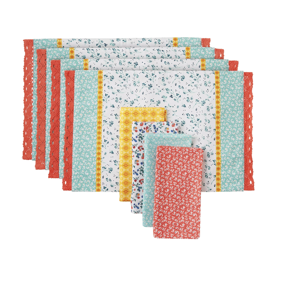 The Pioneer Woman Flourish Ditsy 8-Piece Placemat and Napkin Set