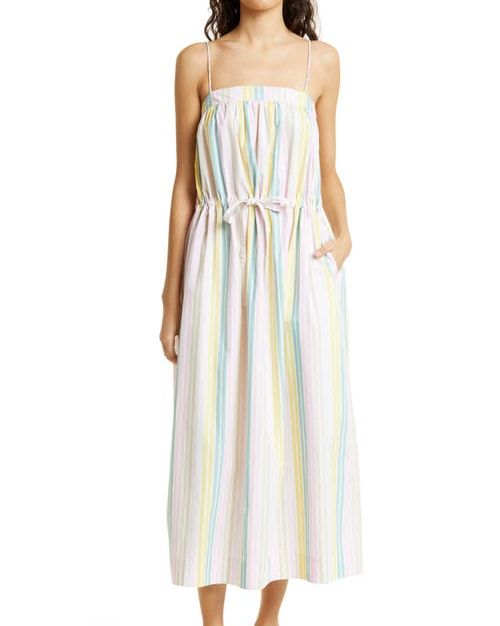 Striped Organic Cotton Maxi Dress