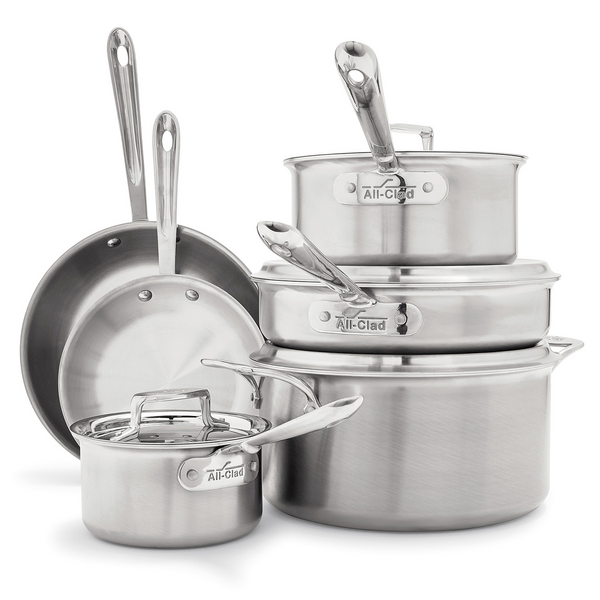 d5 brushed stainless steel set