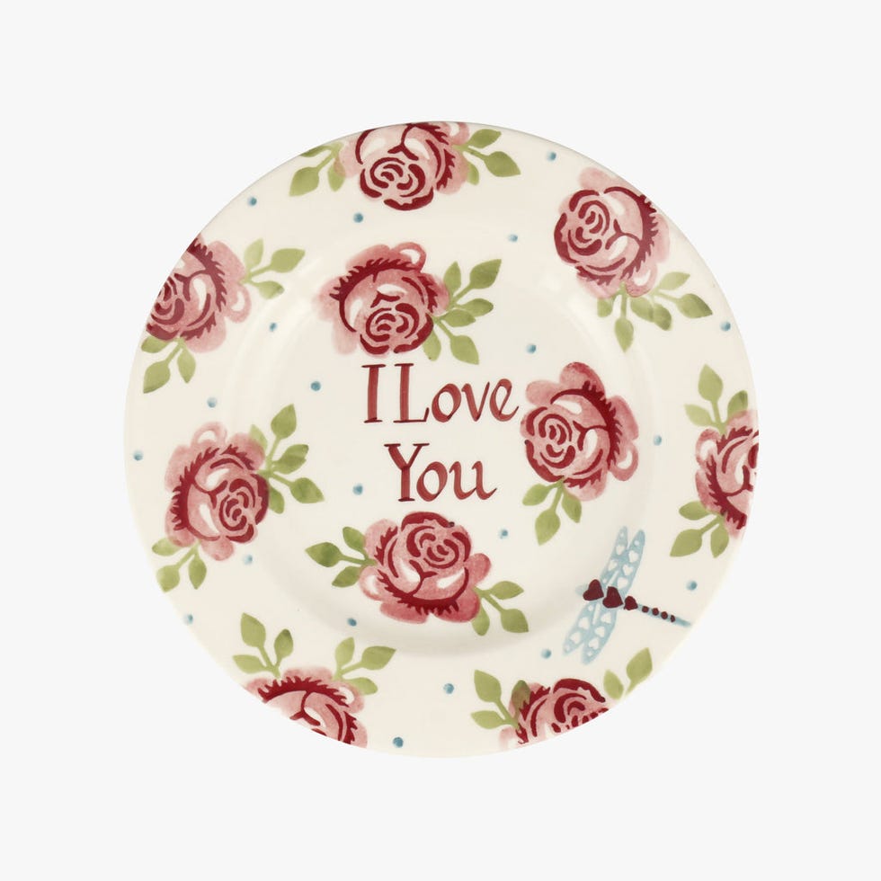 Pink Roses 8 1/2 Inch Plate