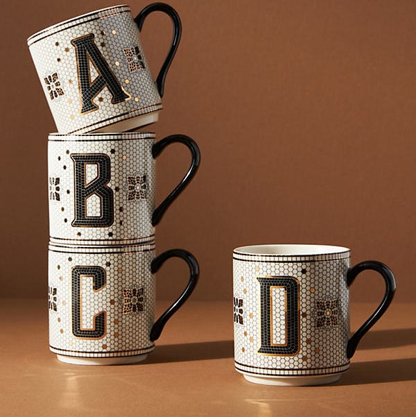 Bistro Tile Margot Monogram Mug Bistro Tile Margot Monogram Mug