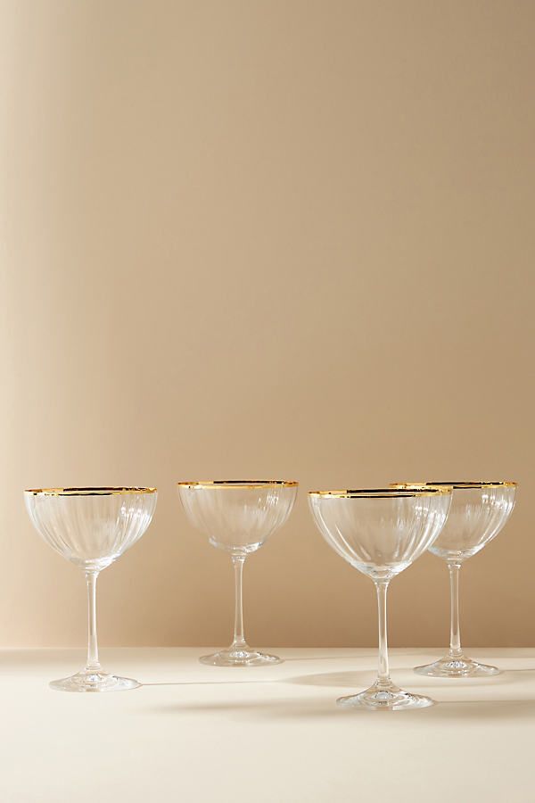 Waterfall Coupe Glasses (set of 4)