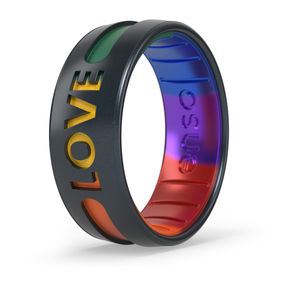 Etched Silicone Rings - The LOVE Ring