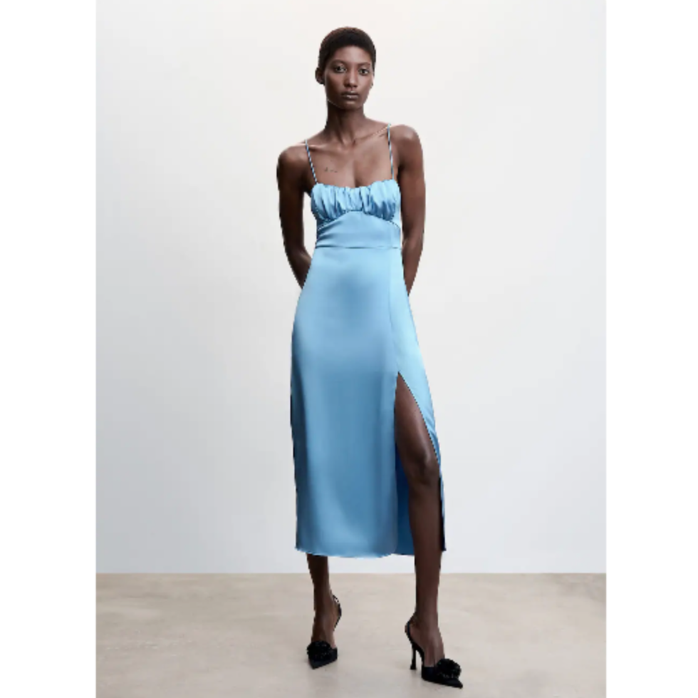 Buy Mango Asymmetric Ruffled Dress 2024 Online