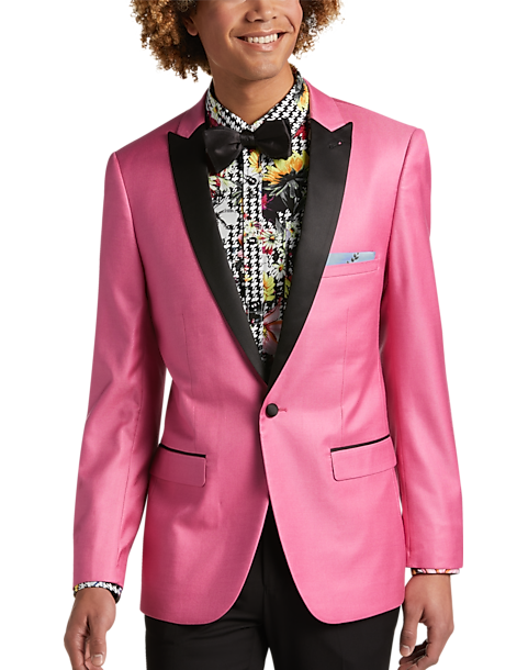 black and pink suit men