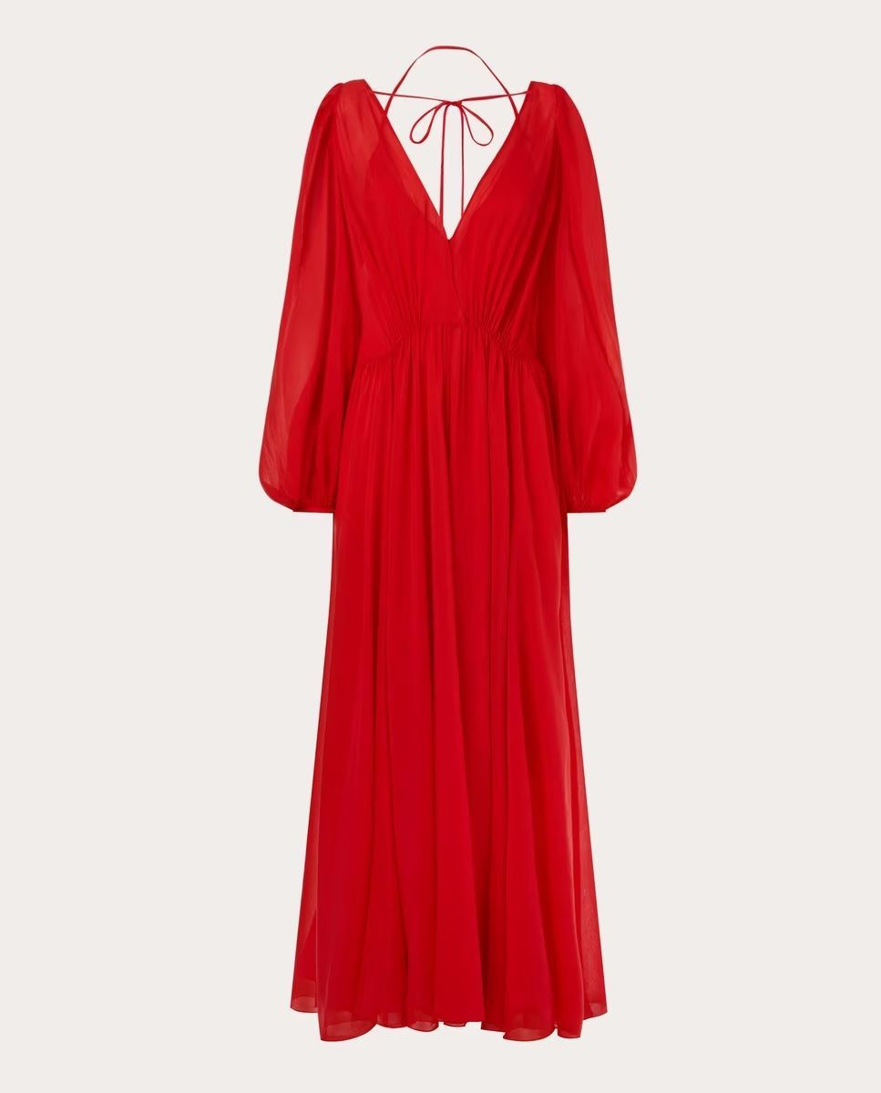 Vestido de gasa rojo