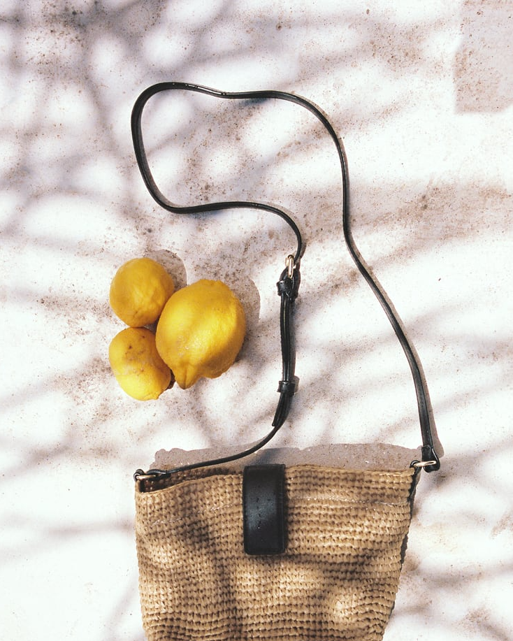 Made by Minga | Women's Woven Crossbody Bag with Adjustable Leather Strap | Orange | Plant-Dyed Natural Fiber