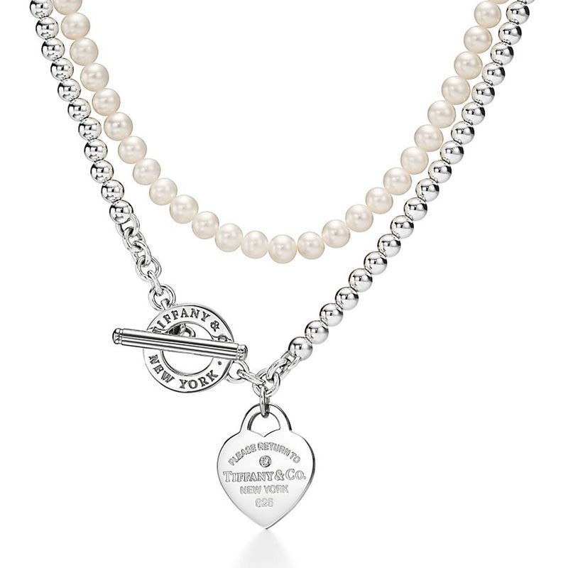 Return To Tiffany Diamond and Pearl Wrap Necklace