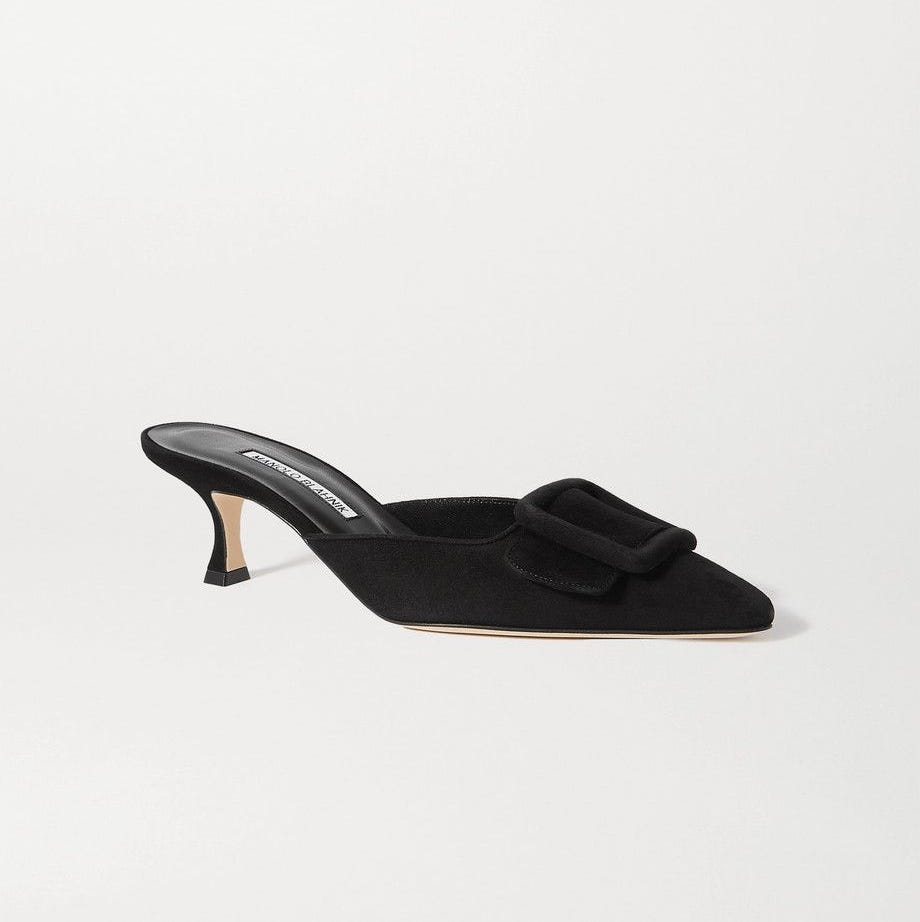 Maysale Buckled Suede Mules Maysale Buckled Suede Mules