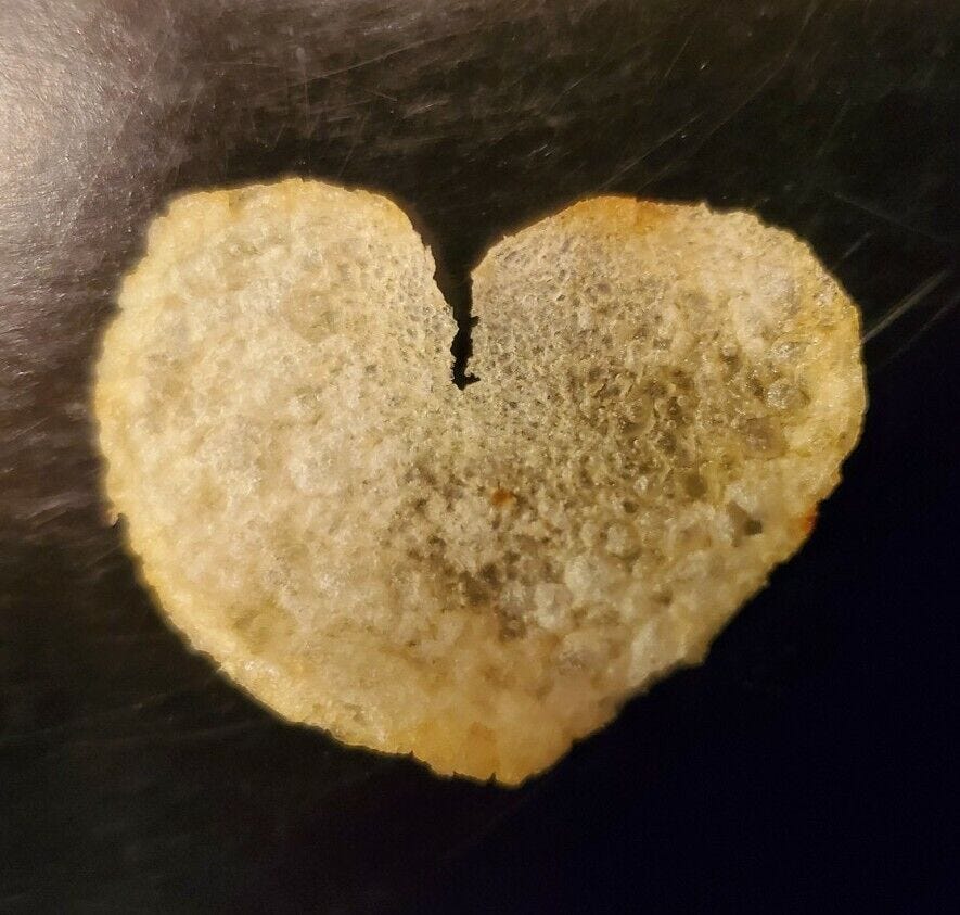 Lay's Brand Classic Salt Heart Shaped Potato Chip