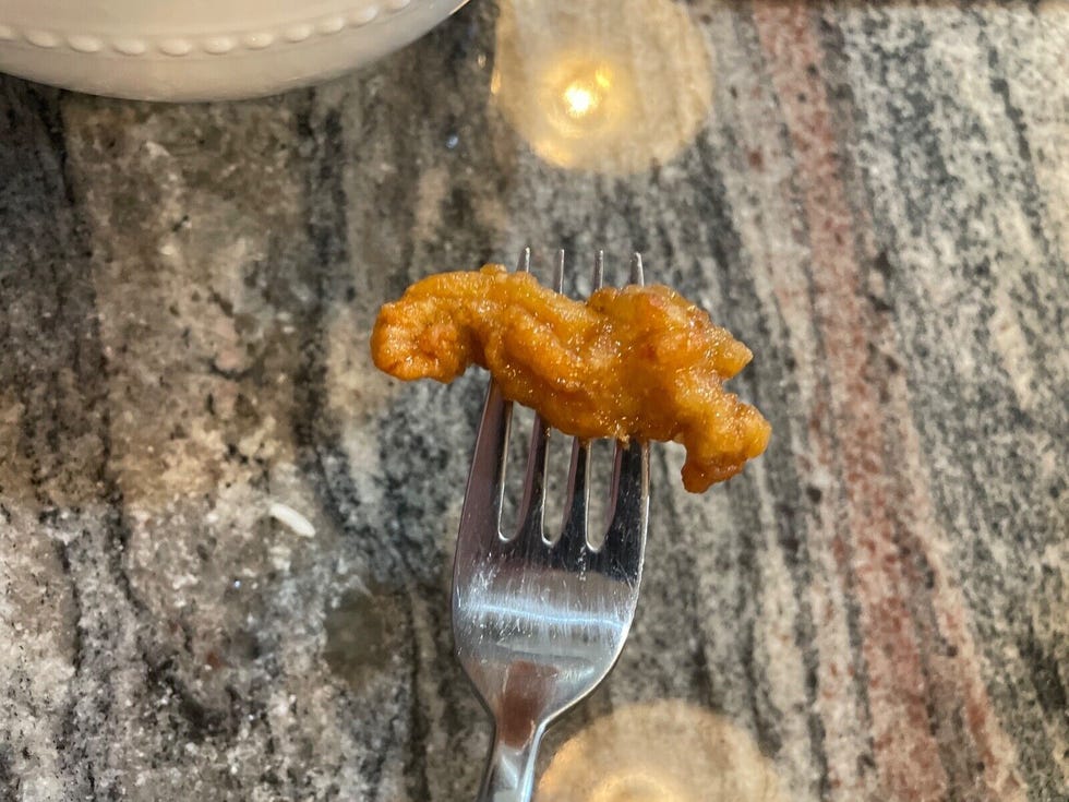 Orange Chicken Shaped Like Seahorse