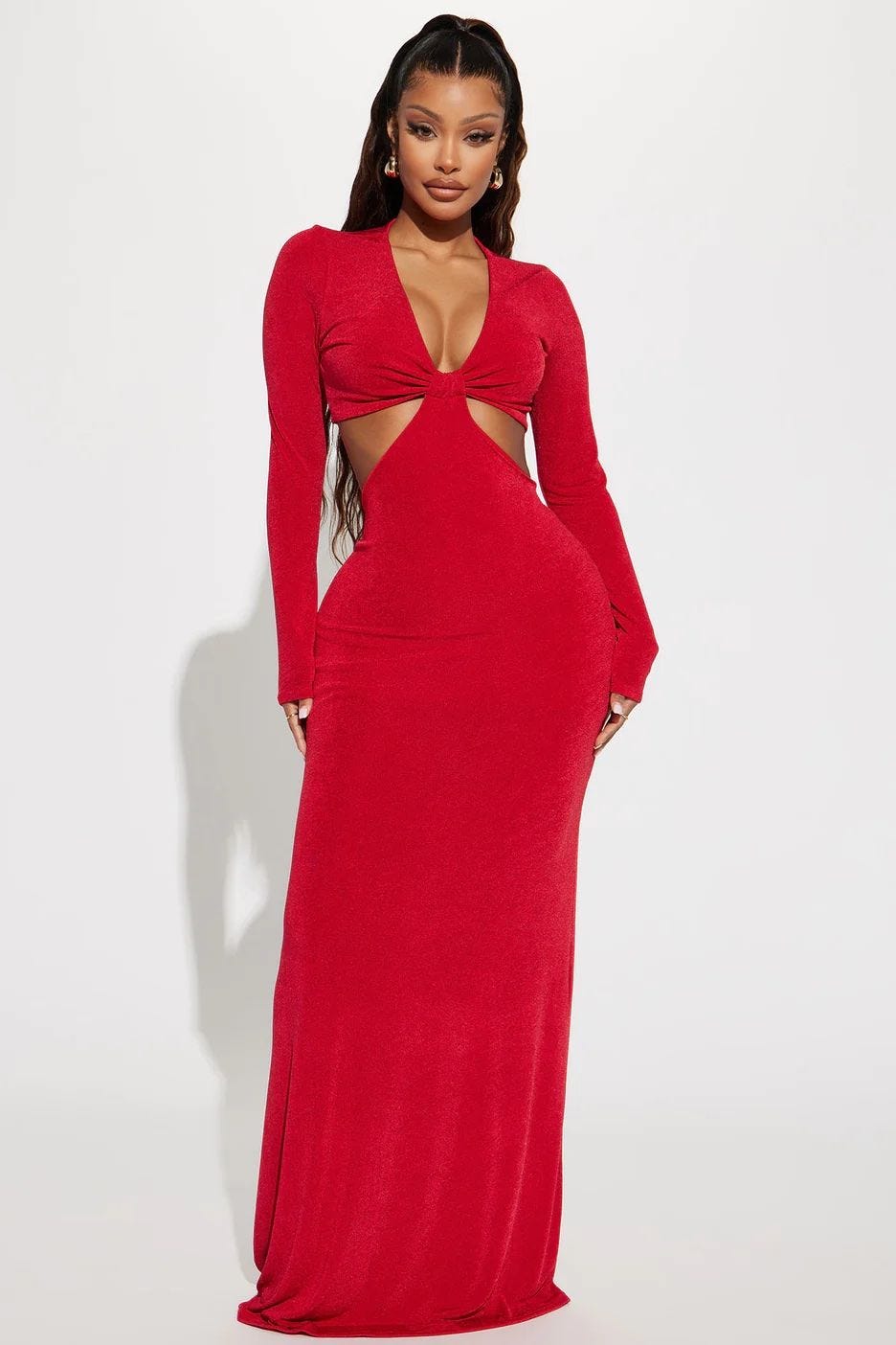 Life Made Maxi Dress - Red, Fashion Nova, Dresses