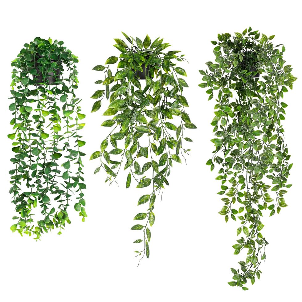 Artificial Hanging Plants, 3 Pack