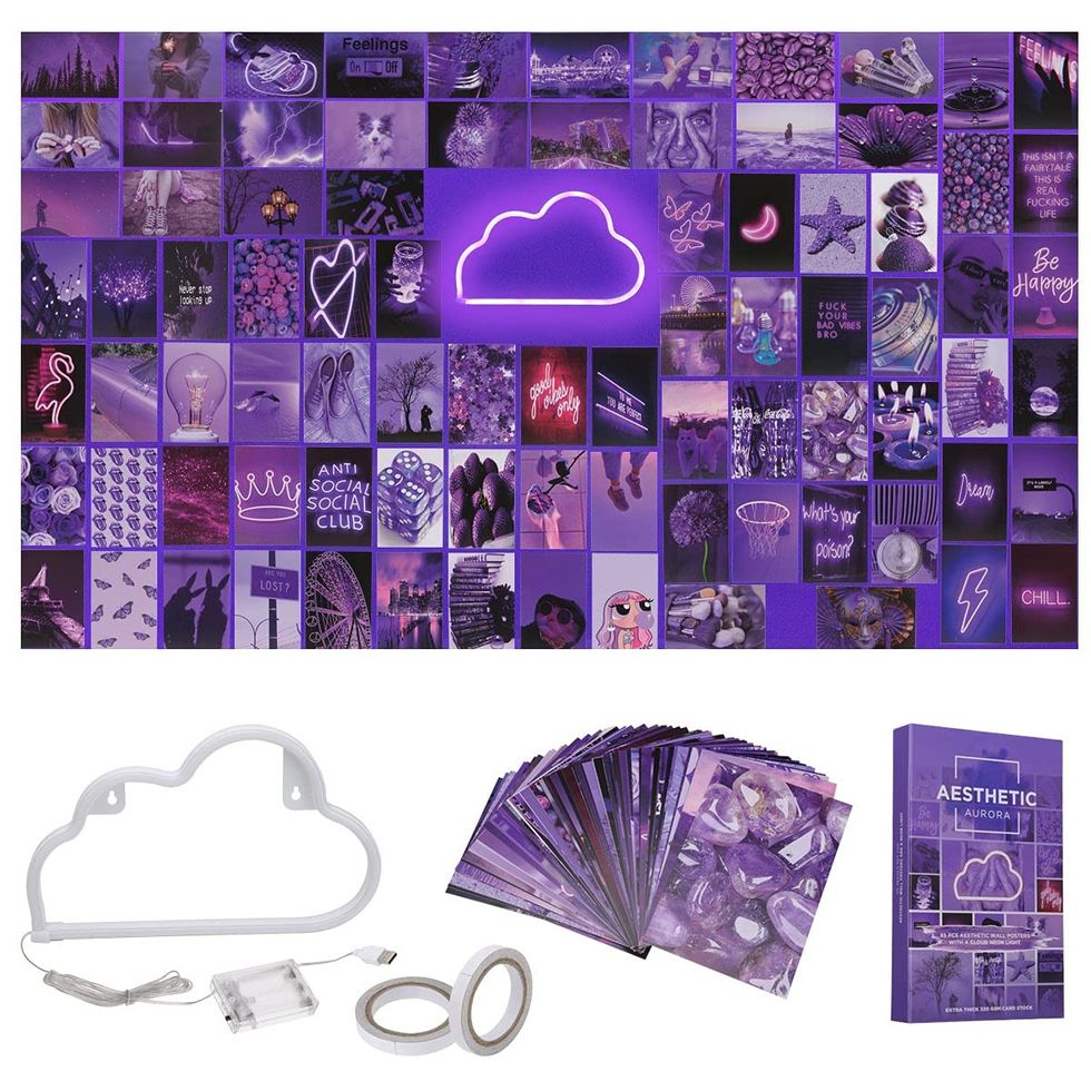 85 PCS Photo Wall Collage Kit & Cloud LED Light