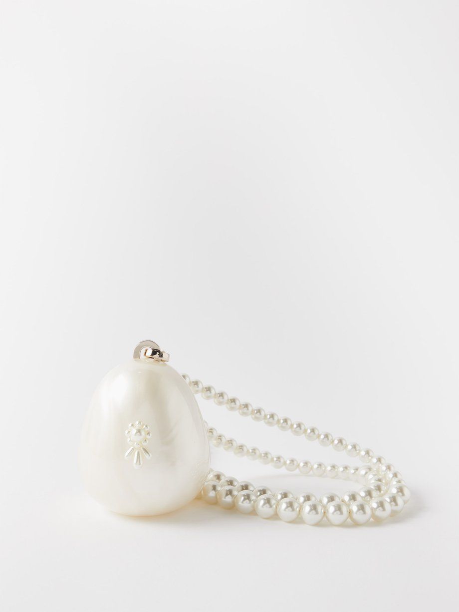參加婚禮精品包推薦：Simone Rocha 迷你蛋型珍珠包
