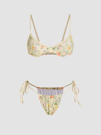 Floral Underwire Bikini Swimsuit