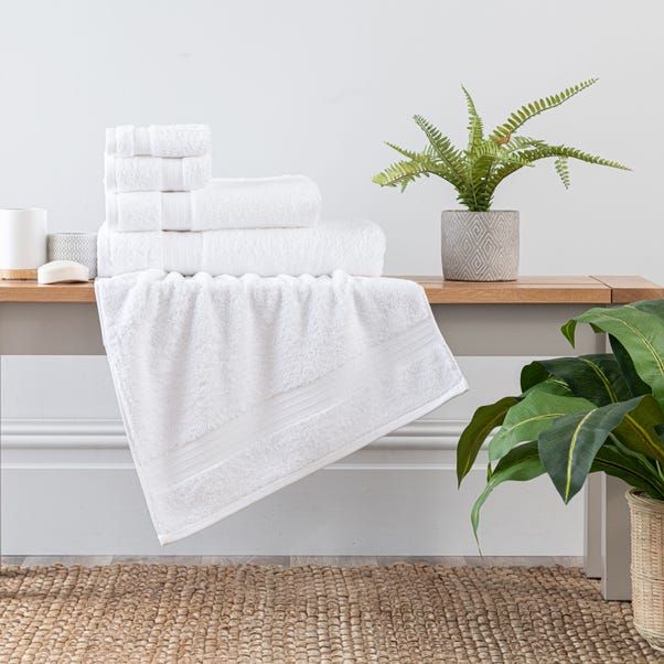 Dunelm White Egyptian Cotton Bath Towel