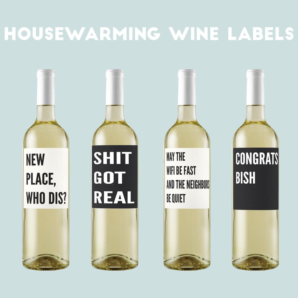 Housewarming Funny Wine Labels