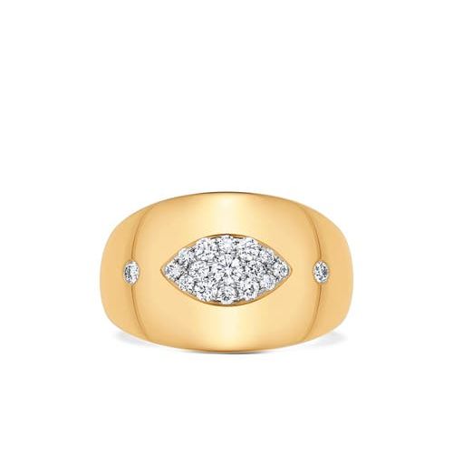 Aurora Marquise Diamond Signet Ring