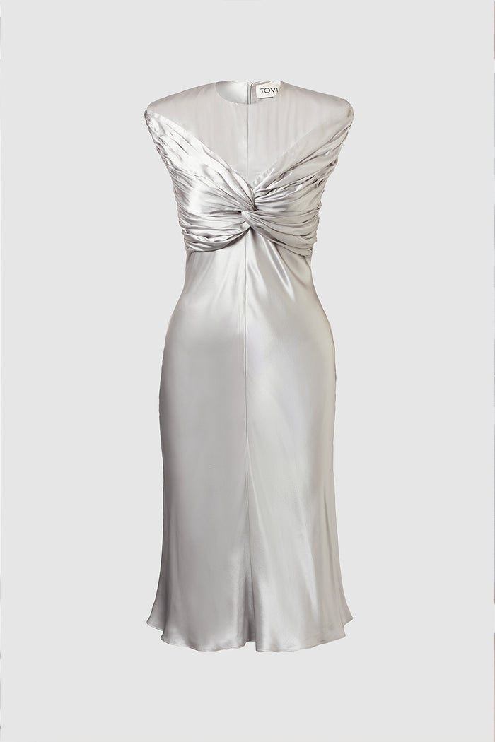 Kerrie Silver Midi Dress