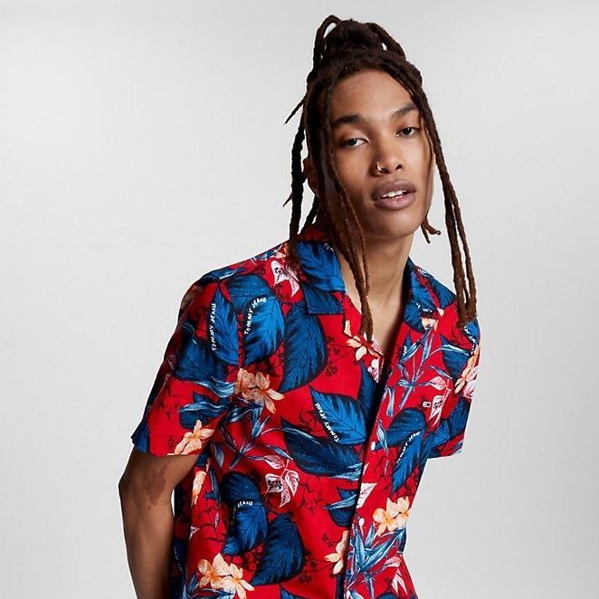 Tommy Jeans Tropical Print Camp Shirt