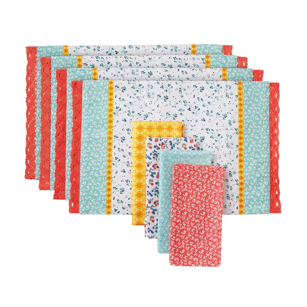 The Pioneer Woman Flourish Ditsy 8-Piece Placemat and Napkin Set