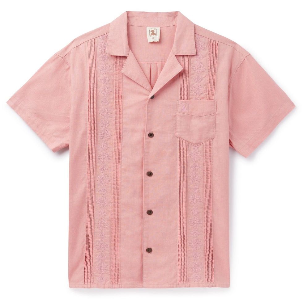 The Brisa Linen Shirt — Spanish Rose