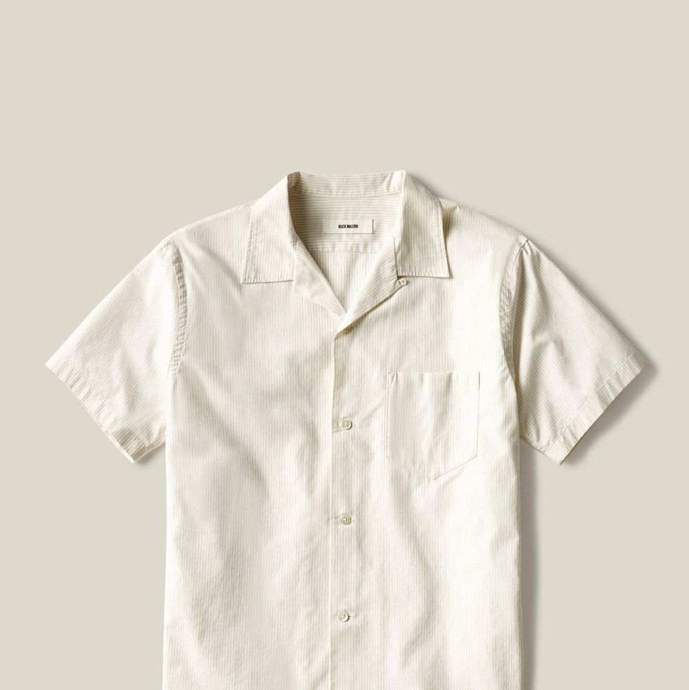 Summer Camp Collar Shirt in Crisp White Linen