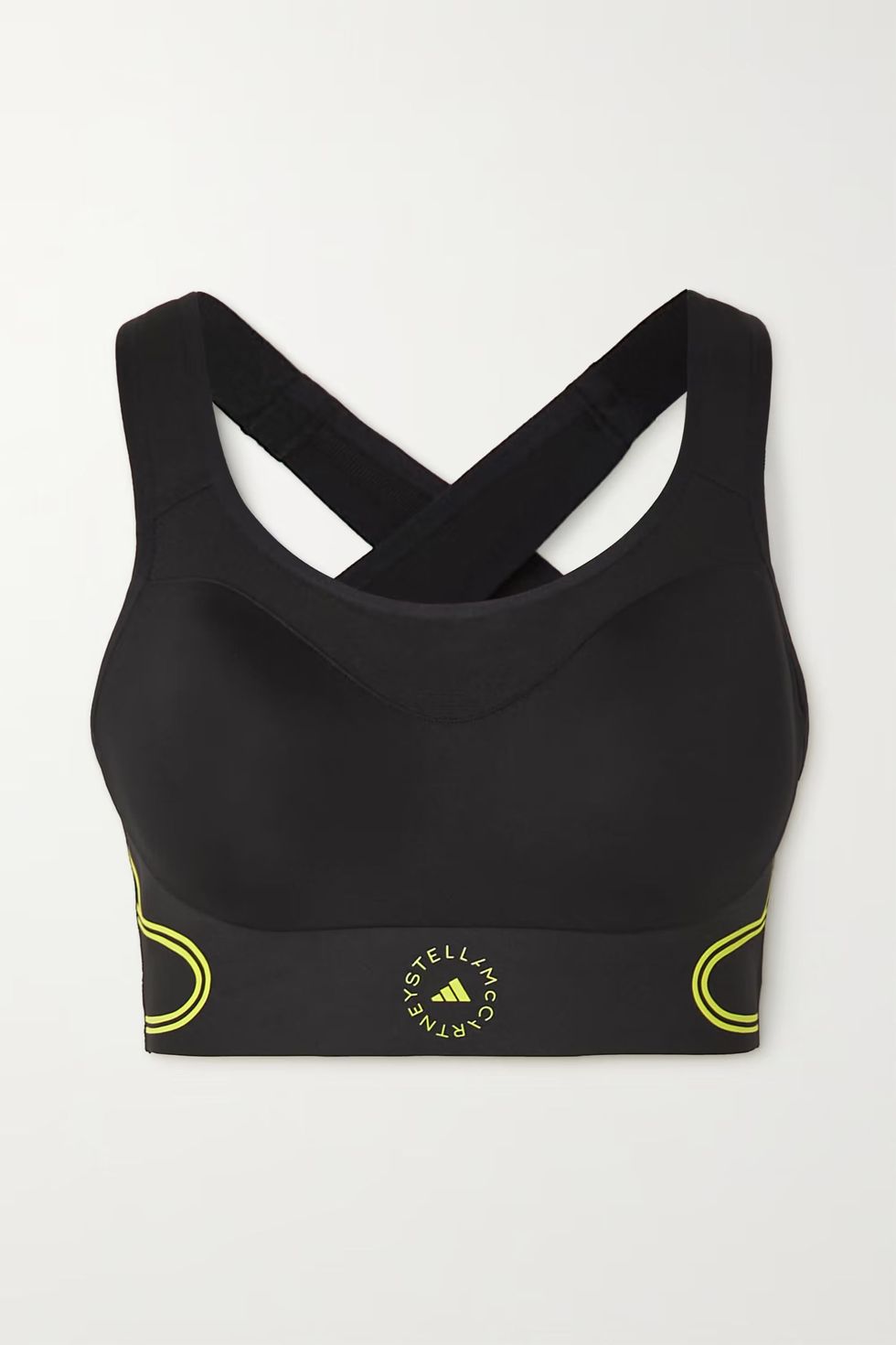 ASMC TruePace mesh-paneled printed recycled stretch sports bra