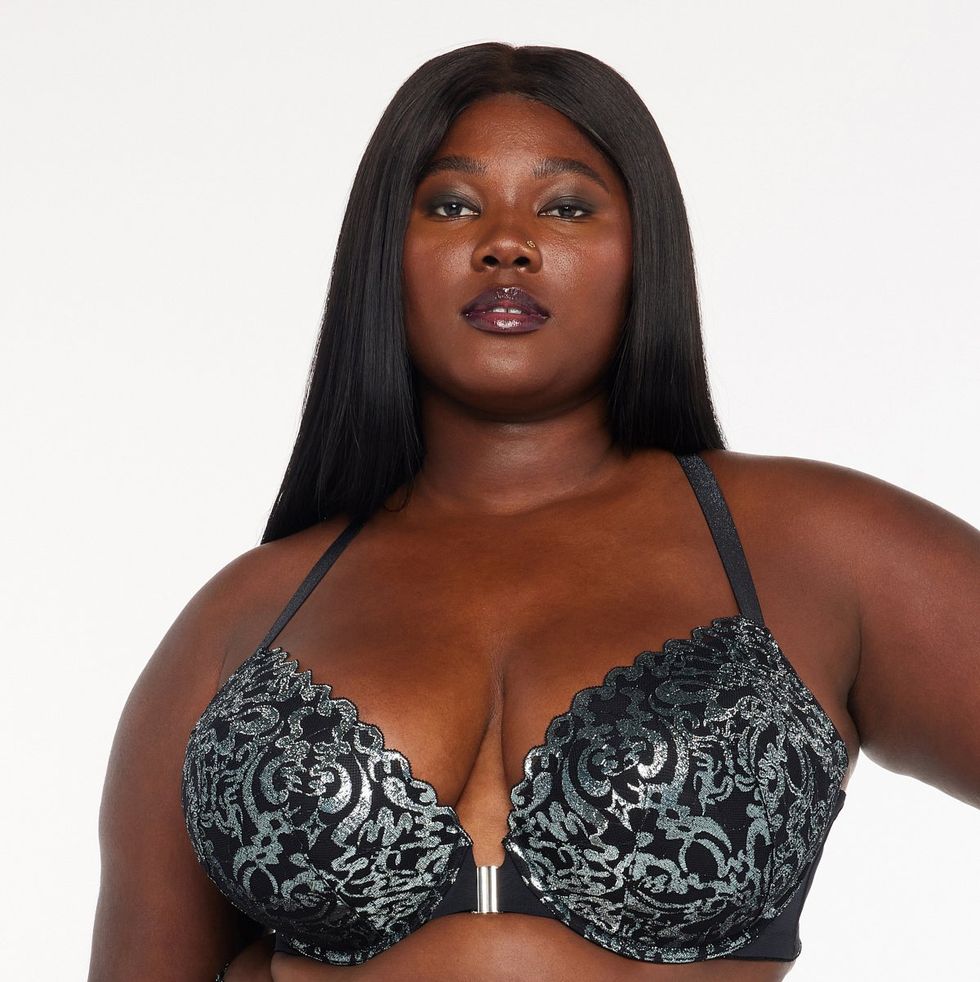 American New Style Printed Bra Set Plus Size Lace Bra Ladies Fat