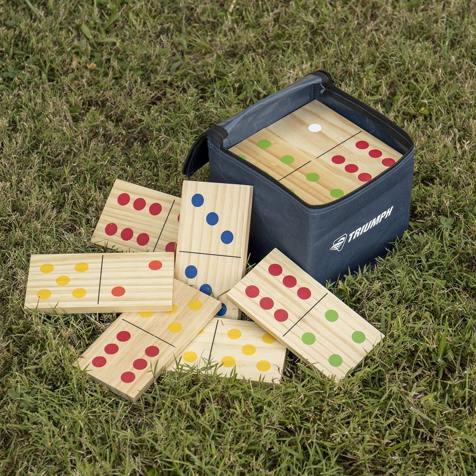 28-Piece Outdoor Large Wooden Domino Set