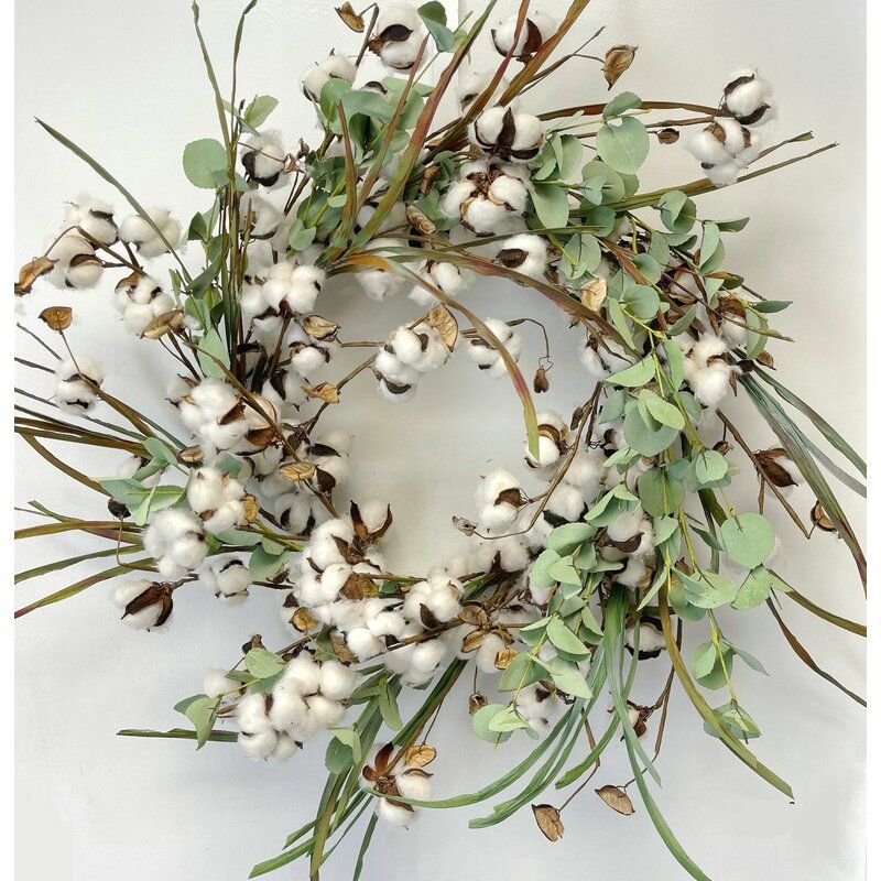 Handcrafted Fall Cotton Wreath