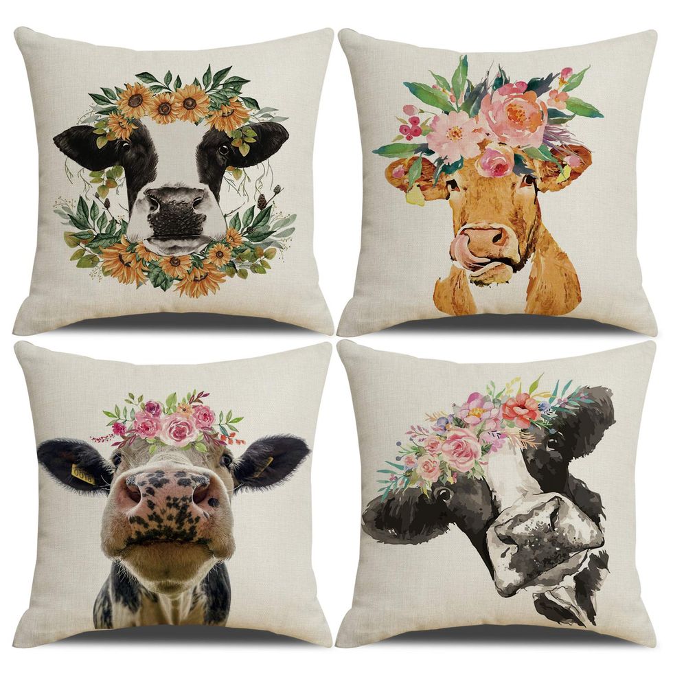 Decorative Cow Throw Pillow Covers