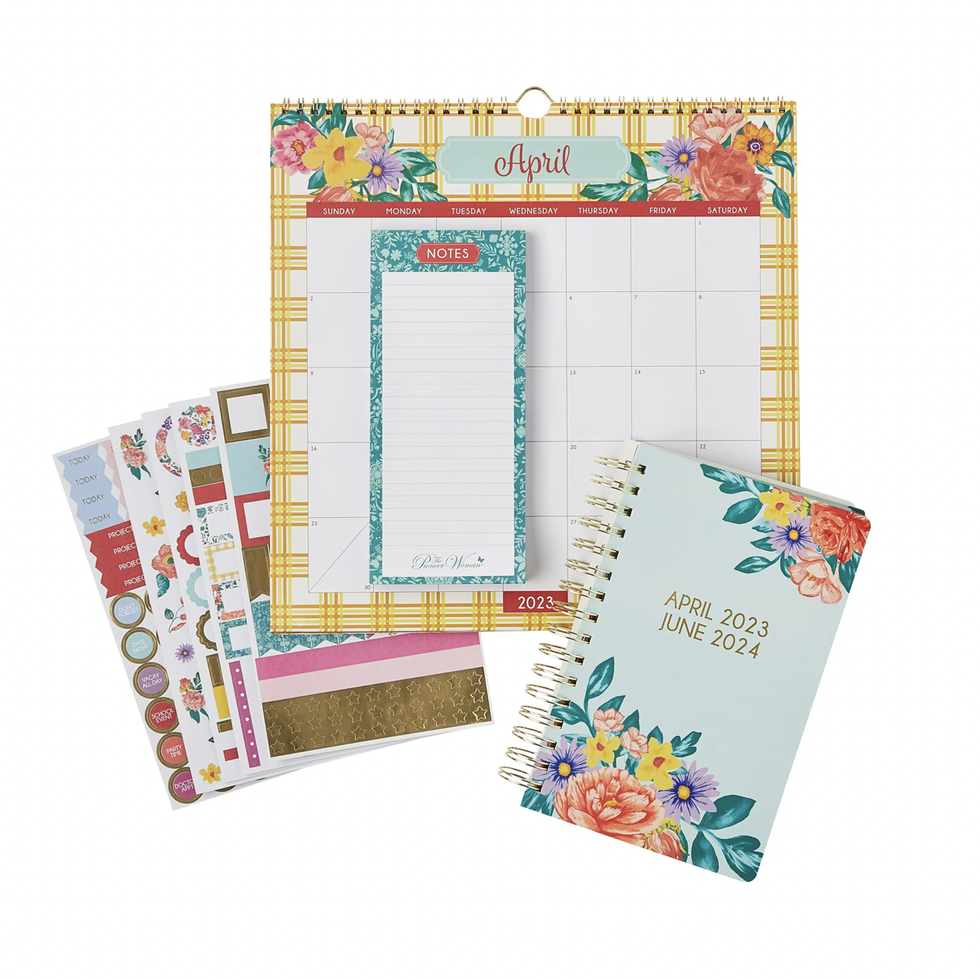 The Pioneer Woman Brilliant Blooms 8-Piece Wall Calendar & Planner Set