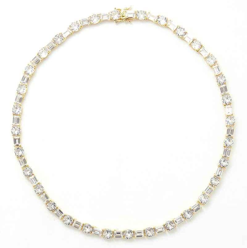 Variant Baguette Crystal-Embellished Necklace