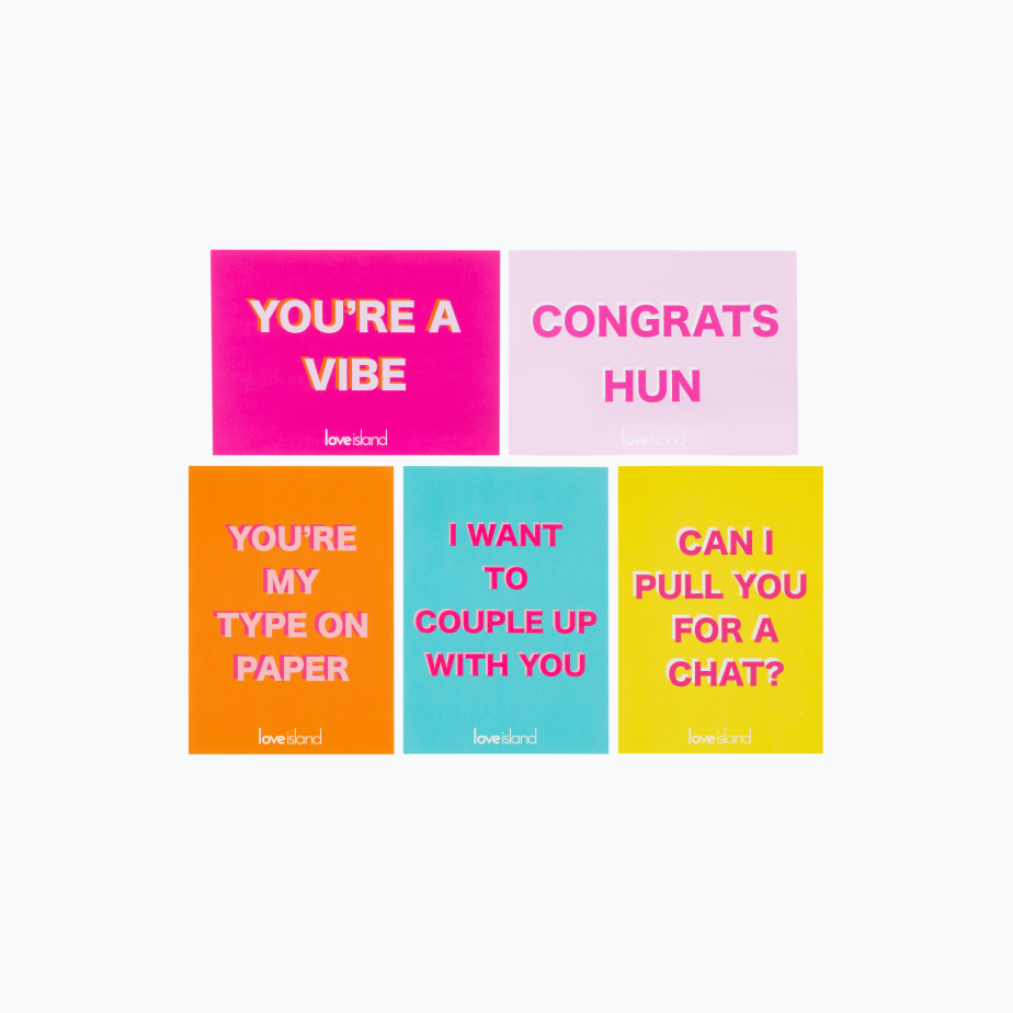 Love Island greeting cards (5-pack)