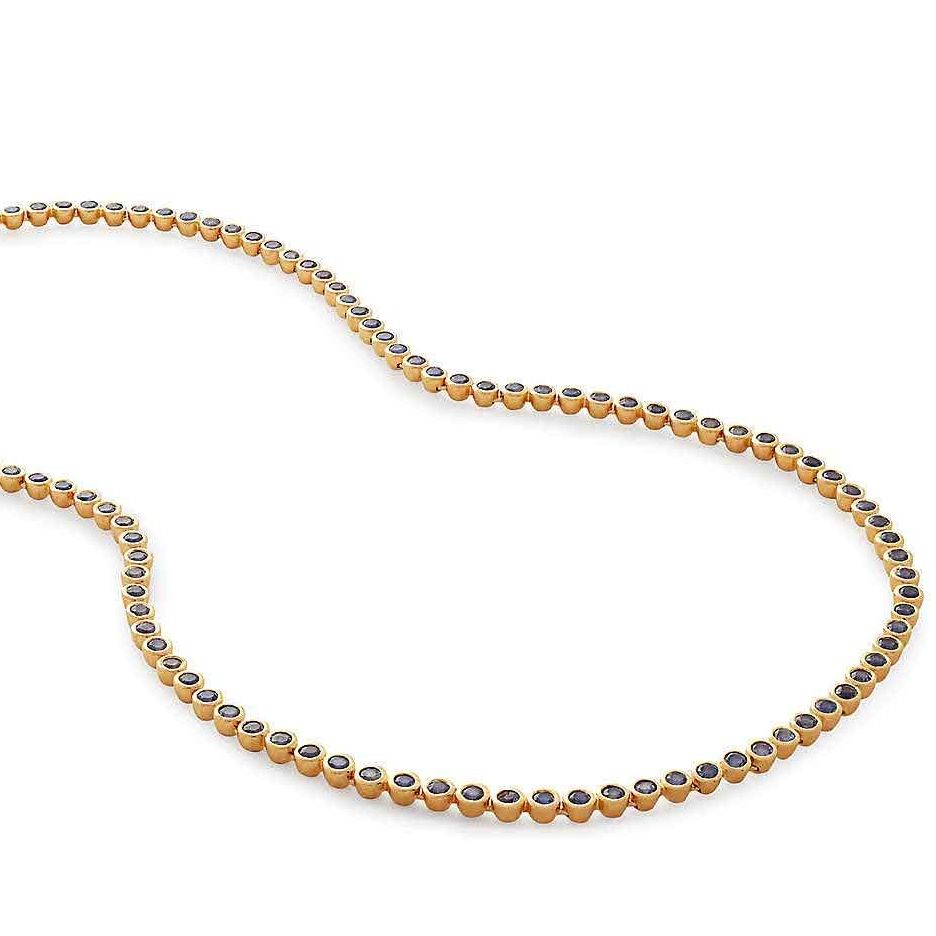 Lolite Yellow Gold-Plated Pecklace