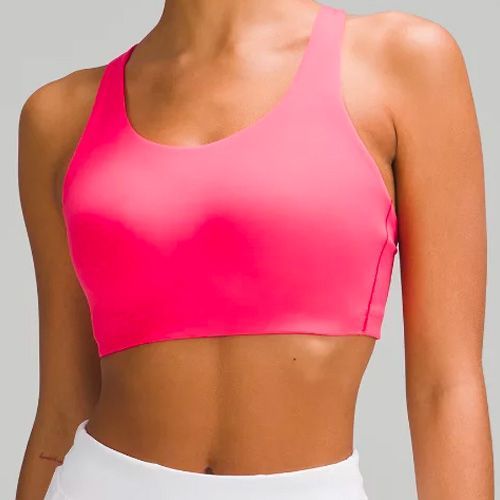 Lululemon Red Sports Bra Top Size 4 XS Athletic Pink Lined