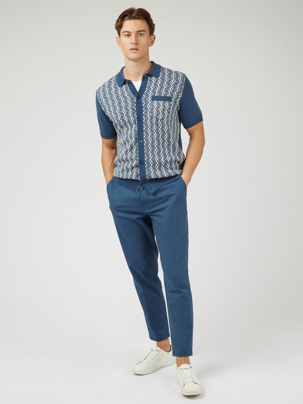 CELIO Casual Trousers  Buy CELIO Mens Navy Linen Trouser Online  Nykaa  Fashion