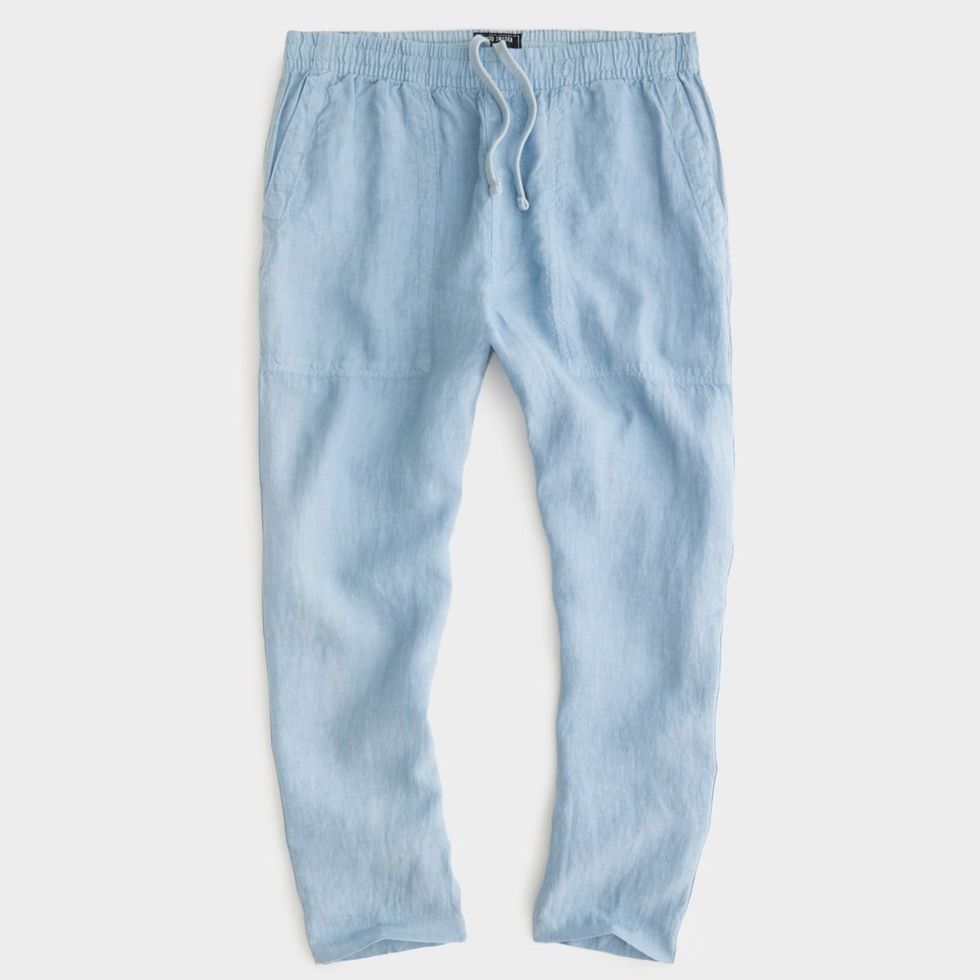 Just Relax Ash Blue Linen Pants