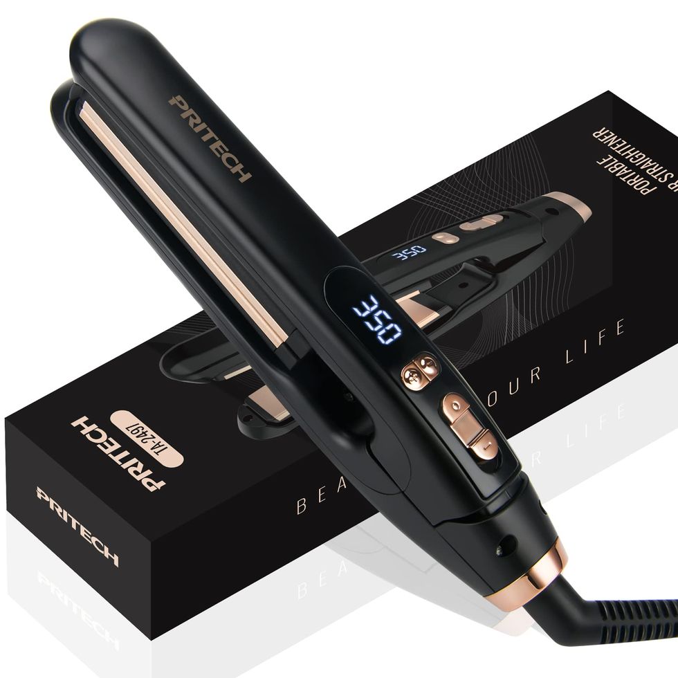 This mini flat iron was $5 at target… I bought it on a whim. Hopefully, flat  iron