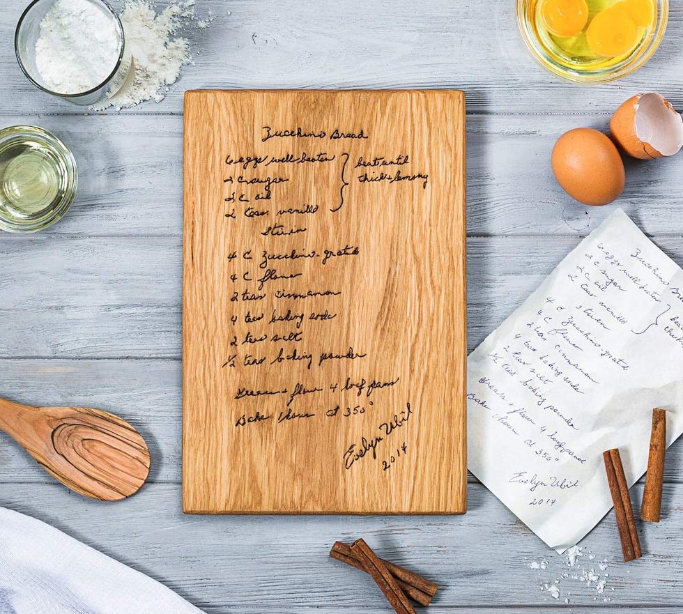 Personalized Handwritten Recipe Cutting Board