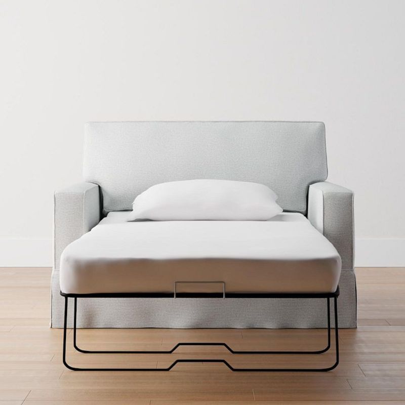 Slipcovered Sleeper Sofa with Memory Foam Mattress