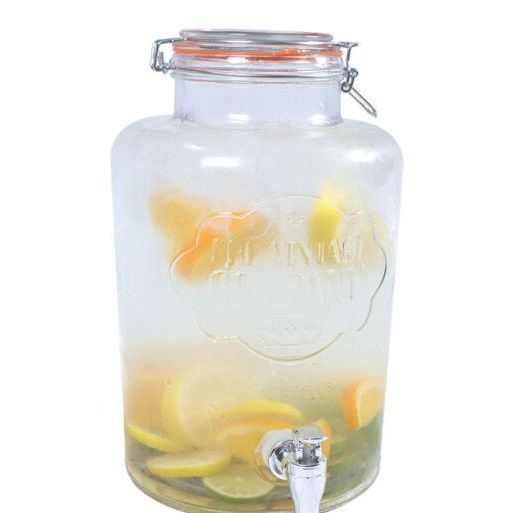 The Vintage Company 7.6L Airtight Glass Drinks Dispenser - Clear
