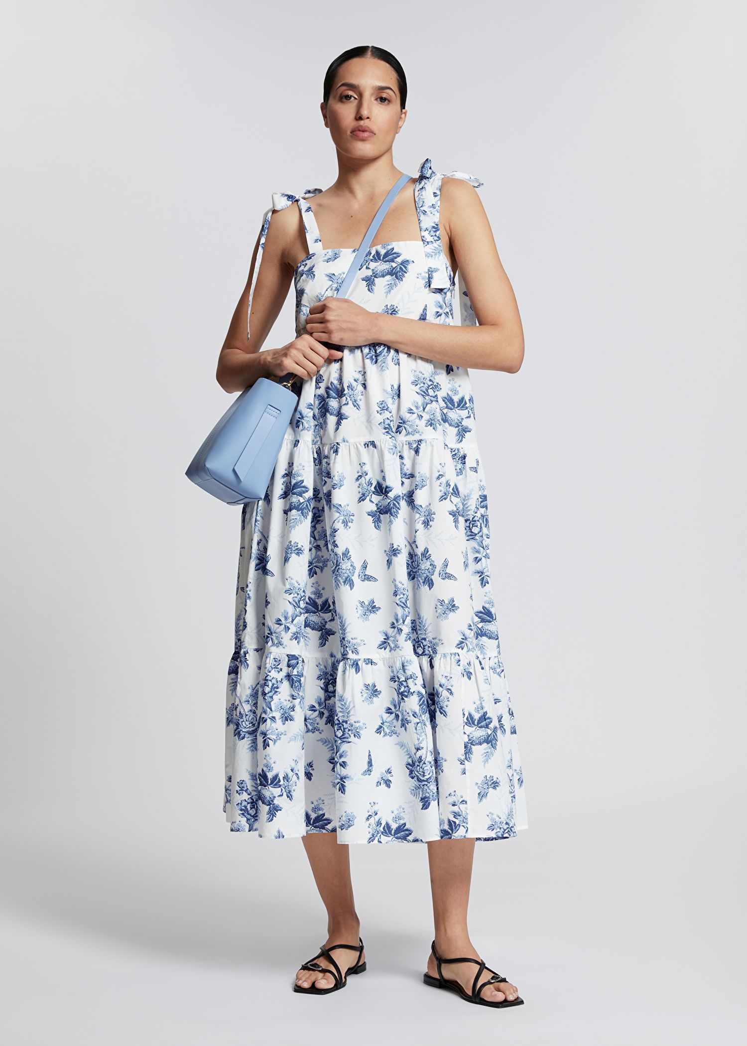 Other stories flower shop power pleats dress