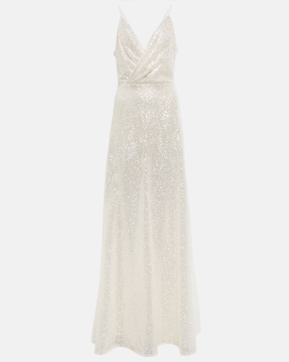 Kristina Sequined Tulle Gown