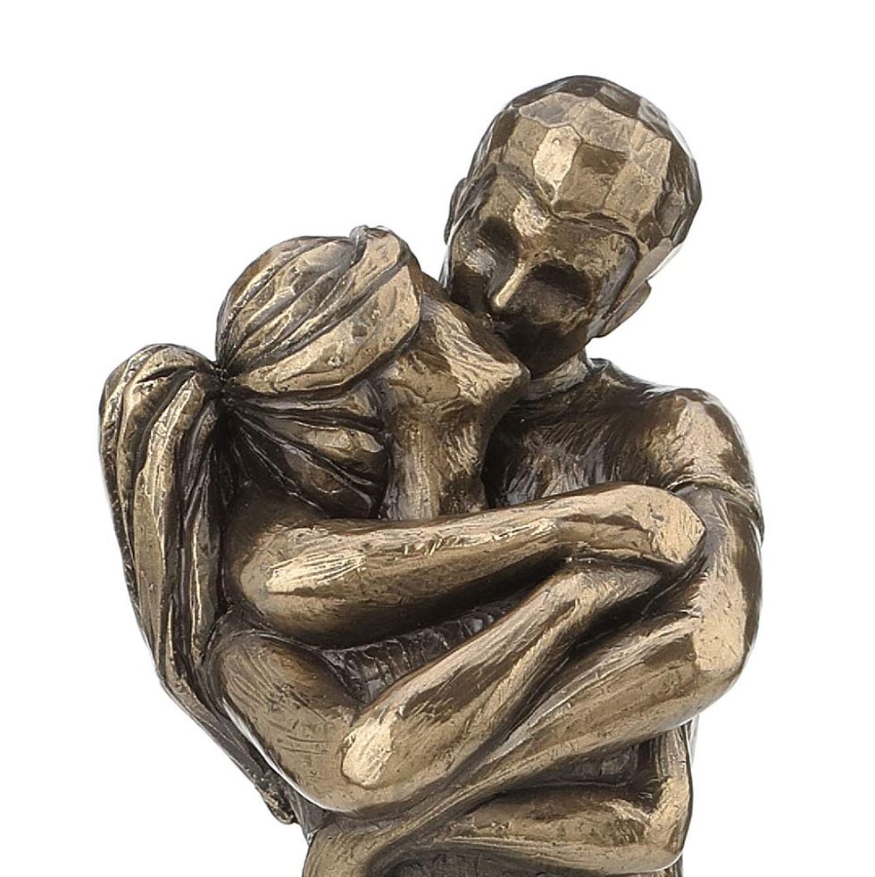 Soulmates Lovers Kissing Sculpture