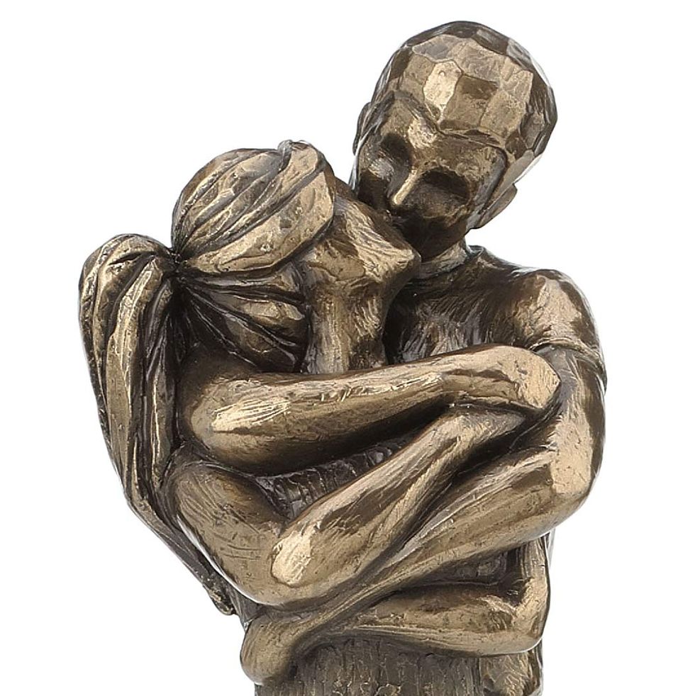 Soulmates Lovers Kissing Sculpture