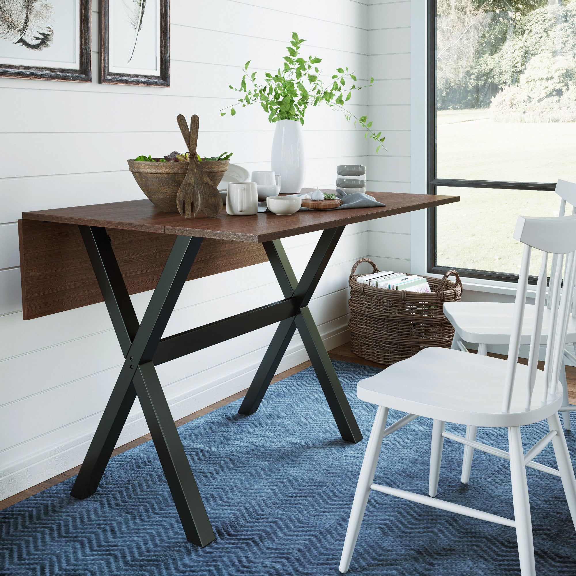 Modern drop deals leaf dining table