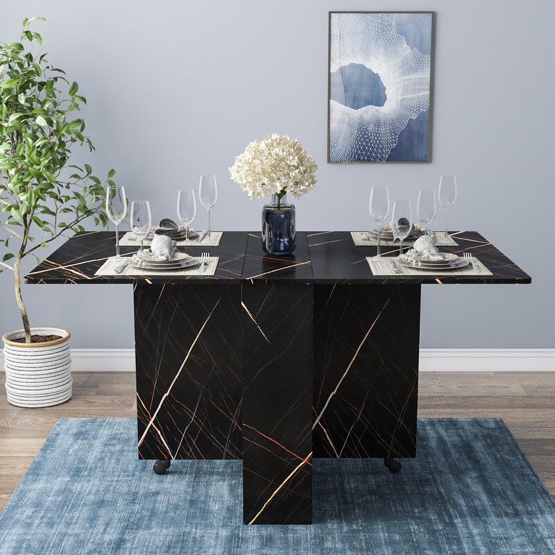 Gray dining deals table with leaf